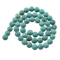 Přírodní Turquoise Korálek, Kolo, různé velikosti pro výběr, modrý, Otvor:Cca 1mm, Prodáno za Cca 15 inch Strand