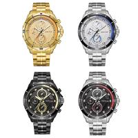 RISTOS® Watch Collection, Stainless Steel, med Glas, forgyldt, Livsbestandig & for mennesket & luminated, flere farver til valg, 46x11mm, Længde Ca. 10 inch, Solgt af PC