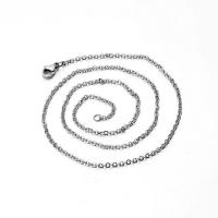 Stainless Steel Chain halskæde, Unisex & forskellig størrelse for valg & oval kæde, oprindelige farve, Solgt af Strand