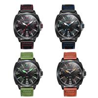 RISTOS® Watch Collection, PU, med Glas & Stainless Steel, sort ionisk, Livsbestandig & justerbar & for mennesket, flere farver til valg, 46x12mm, Længde Ca. 10 inch, Solgt af PC