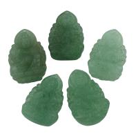 Green Agate Pendant Buddha Buddhist jewelry - Approx 1mm Sold By Bag