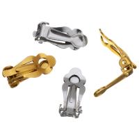 Clip in acciaio inox sulla constatazione orecchino, placcato, nessuno, 7x17x6mm, 100PC/lotto, Venduto da lotto