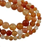 Φυσικό χάντρες Agate Lace, δαντέλα αχάτη, Γύρος, διαφορετικό μέγεθος για την επιλογή, σαφής πορτοκαλί, Τρύπα:Περίπου 1mm, Sold Per Περίπου 15 inch Strand