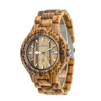 BEWELL® Collection de montres, bois, avec verre & acier inoxydable, Résistant à l’eau de vie & pour homme, plus de couleurs à choisir, 47mm, Longueur Environ 8.5 pouce, Vendu par PC