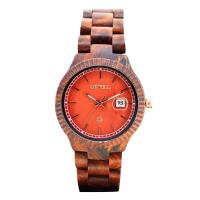 Bailiúchán Watch BEWELL®, Sandalwood, le Gloine & Cruach dhosmálta, Uisce saoil resistant & ábhair éagsúla do rogha & do fear, 45mm, Fad Thart 8.5 Inse, Díolta De réir PC