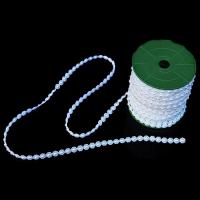 ABS kunststof parel Kralen Rope, wit, 10mm, Ca 25m/spool, Verkocht door spool