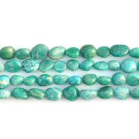 Amazonite Pärlor, Amazonit, grön, 7x9mm, Hål:Ca 0.8mm, Ca 44PC/Strand, Såld Per Ca 15.7 inch Strand