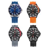 Bailiúchán Watch MINIFOCUS®, Silicone, le Gloine & Cruach dhosmálta & Sinc Alloy, plátáilte, Uisce saoil resistant & inchoigeartaithe & do fear & luminated, dathanna níos mó le haghaidh rogha, 37x12.5mm, Fad Thart 10 Inse, Díolta De réir PC