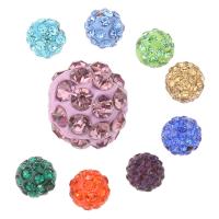 Rhinestone Clay Pave Kralen, Ronde, verschillende grootte voor keus & met strass, meer kleuren voor de keuze, Gat:Ca 1mm, 100pC's/Lot, Verkocht door Lot