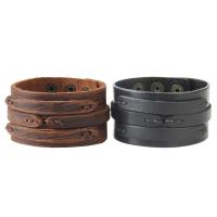 PU Leder Armband, mit Zinklegierung, plattiert, nachhaltiges & unisex, keine, 40mm, Länge ca. 9 ZollInch, verkauft von PC