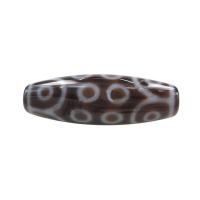 Natuurlijke Tibetaanse Agaat Dzi Beads, Ovaal, achttien - eyed & two tone, 38x12mm, Gat:Ca 2.5mm, Verkocht door PC