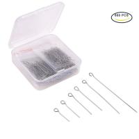 RVS Headpins, 304 roestvrij staal, met Plastic Box, gemengd, oorspronkelijke kleur, nikkel, lood en cadmium vrij, 0.60mm, Gat:Ca 1mm, 100pC's/box, Verkocht door box