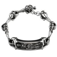 Edelstahl Schmuck Armband, für den Menschen & Schwärzen, 48x17mm, verkauft per ca. 8 ZollInch Strang