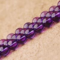 Natuurlijke Amethyst kralen, Amethist, Ronde, verschillende grootte voor keus, purper, Per verkocht Ca 15.7 inch Strand