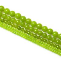 Jade Olive Kraal, Ronde, natuurlijk, verschillende grootte voor keus, groen, Per verkocht Ca 15.7 inch Strand