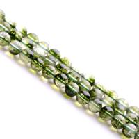 Green Phantom Quartz Bead, Runde, naturlig, forskellig størrelse for valg, grøn, Solgt Per Ca. 15.7 inch Strand