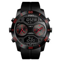 Montre à bijoux unisexe SKmei®, alliage de zinc, avec verre & silicone & acier inoxydable, Placage, 50M imperméable à l’eau & réglable & LED, plus de couleurs à choisir, protéger l'environnement, sans nickel, plomb et cadmium, 50x57x14mm, 22mm, Longueur Environ 10.2 pouce, Vendu par PC