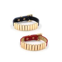 cuir PU bracelet, avec alliage de zinc, Placage de couleur d'or, réglable & pour femme, plus de couleurs à choisir, 12mm, Longueur Environ 9.4 pouce, 10Strandstoron/lot, Vendu par lot