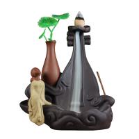 Backflow Incense Burner Purple Clay durable Sold By PC