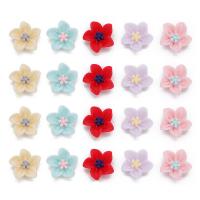 Fleur Résine Cabochon, dos plat, plus de couleurs à choisir, 13mm, 50PC/sac, Vendu par sac