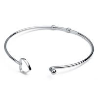 Rozsdamentes acél bangle, Stainless Steel, Szív, a nő, az eredeti szín, 2x63mm, Belső átmérő:Kb 60mm, Hossz Kb 7 inch, 2PC-k/Bag, Által értékesített Bag