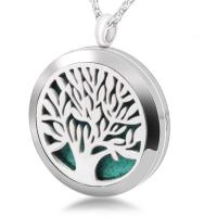 Stainless Steel Locket vedhæng, med Sponge, Tree, forgyldt, forskellig størrelse for valg & hule, flere farver til valg, Hole:Ca. 2-3mm, Solgt af PC