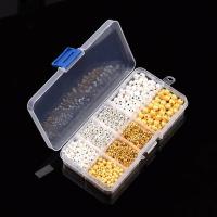 Abalorios de Fundición, con Caja de plástico, chapado, mixto, libre de plomo & cadmio, 4-6mm, agujero:aproximado 1-2mm, aproximado 160PCs/Caja, Vendido por Caja