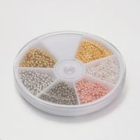 Grânulos  espaçador de liga de  zinco, liga de zinco, with Caixa plástica, banhado, cores misturadas, Chumbo e cádmio livre, 8x2mm, Buraco:Aprox 1mm, Aprox 264PCs/box, vendido por box