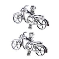 Mässing Flytande Locket Pendant, Motorcykel, platina pläterad, för 8mm pärlor & Den kan öppnas och pärlor kan sättas in. & ihålig, nickel, bly och kadmium gratis, 25x45mm, Hål:Ca 2-3mm, Säljs av PC