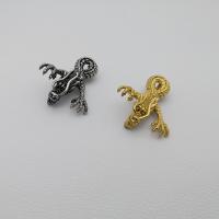 Cruach dhosmálta pendants Ainmhithe, Dragon, dath an óir plated, unisex & blacken, dathanna níos mó le haghaidh rogha, 37x43mm, Poll:Thart 2-4mm, Díolta De réir PC