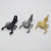 Cruach dhosmálta pendants Ainmhithe, Scorpion, plátáilte, unisex & blacken, dathanna níos mó le haghaidh rogha, 48.6x76.2mm, Díolta De réir PC