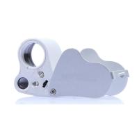 plastique loupe, avec alliage de zinc, Portable & durable & avec la lumière led, 46x35x28mm, Vendu par PC