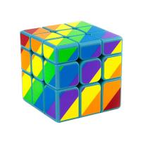 Magiske Rubik hastighed puslespil terninger legetøj, Plastic, Cube, flere farver til valg, 57x57x57mm, 3pc'er/Bag, Solgt af Bag