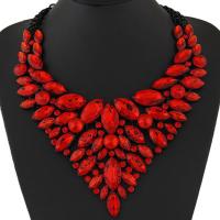 Zinc Alloy Halsketting, met ijzeren ketting, geschilderd, figure-8 keten & voor vrouw & met strass, meer kleuren voor de keuze, lood en cadmium vrij, 420mm, Per verkocht Ca 16.5 inch Strand