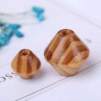 Wood Beads Rhombus DIY original color Approx 1mm Sold By Bag