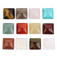 Edelstein Cabochons, Quadrat, verschiedenen Materialien für die Wahl & flache Rückseite, 16mm, 5PCs/Tasche, verkauft von Tasche