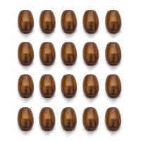 Holzperlen, Holz, oval, originale Farbe, 6x8mm, Bohrung:ca. 2mm, 500PCs/Tasche, verkauft von Tasche