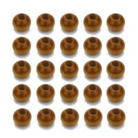 Holzperlen, Holz, Trommel, originale Farbe, 6x4mm, Bohrung:ca. 2mm, 500PCs/Tasche, verkauft von Tasche