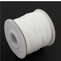 Nylon Koord, met papier spool, Kolom, wit, 0.5mm, 120yards/spool, Verkocht door spool