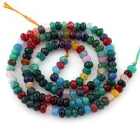 Gemstone smykker perler, Ædelsten, Rondelle, facetteret, 3x4mm, Hole:Ca. 1mm, Solgt Per Ca. 14.5 inch Strand