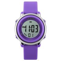 SKmei® Montre pour enfants, silicone, avec cadran en plastique & acier inoxydable, Placage, 50M imperméable à l’eau & pour les enfants & réglable & LED, plus de couleurs à choisir, 38x33x13mm, Longueur Environ 8.7 pouce, Vendu par PC