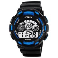 Collection de montres honhx®, Plastique TPU, avec verre & résine & acier inoxydable, Résistant à l’eau de vie & réglable & LED & pour homme & lumineux, plus de couleurs à choisir, 50x17mm, Longueur Environ 9 pouce, Vendu par PC