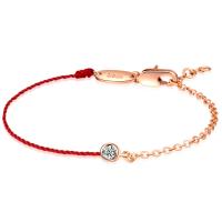 cordón de nylon Pulsera, acero inoxidable cierre de langosta, con 1.18inch extender cadena, chapado, cadena oval & para mujer & con diamantes de imitación, más colores para la opción, Vendido para aproximado 7 Inch Sarta