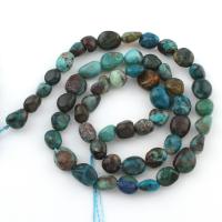 Chrysocolla Kraal, Nuggets, verschillende grootte voor keus, Gat:Ca 1mm, Per verkocht Ca 15 inch Strand