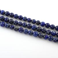 Lapis lazuli perler, Naturlige lapis lazuli, Runde, forskellig størrelse for valg, Hole:Ca. 1mm, Solgt Per Ca. 15 inch Strand