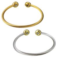 Bracelet en acier inoxydable, Placage, pour femme, plus de couleurs à choisir, 4mm, 12mm, Diamètre intérieur:Environ 66x53mm, Vendu par PC