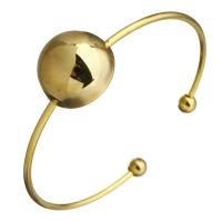 Roestvrij staal armbanden, gold plated, voor vrouw, 20mm, 2mm, 6mm, Binnendiameter:Ca 62x57mm, Verkocht door PC