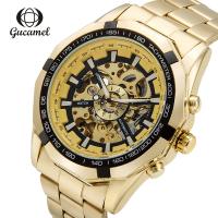 Guccamel® Men Watch Jewelry, acciaio inox, with vetro & lega in zinco, placcato, Resistente all'acqua di vita & per l'uomo, nessuno, 45x15mm, Lunghezza Appross. 8.5 pollice, Venduto da PC