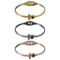 acier inoxydable bracelet ordinaire, avec résine, Placage, avec chiffre romain & pour femme & avec strass, plus de couleurs à choisir, 8mm, 3mm, Diamètre intérieur:Environ 57mm, Vendu par PC