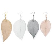 Prás Buail Earring, Leaf, plátáilte, do bhean, dathanna níos mó le haghaidh rogha, nicil, luaidhe & caidmiam saor in aisce, 40-60mm, Díolta De réir Péire